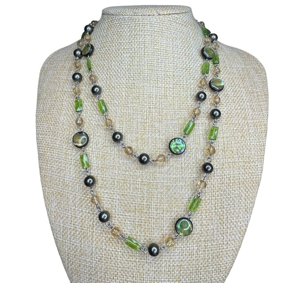 Lia Sophia Jewelry - Lia Sophia BARBADOS Retired Green Abalone Necklace